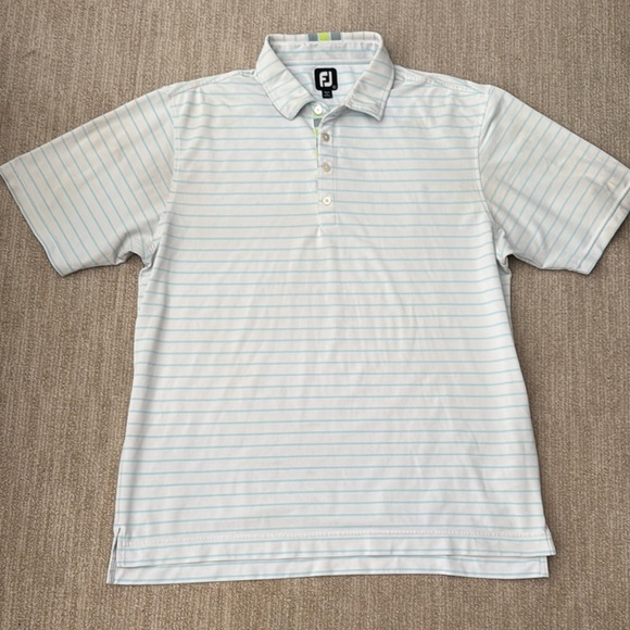 FootJoy Classic Stripe White Men’s Size XL Golf Polo Shirt - Picture 2 of 11
